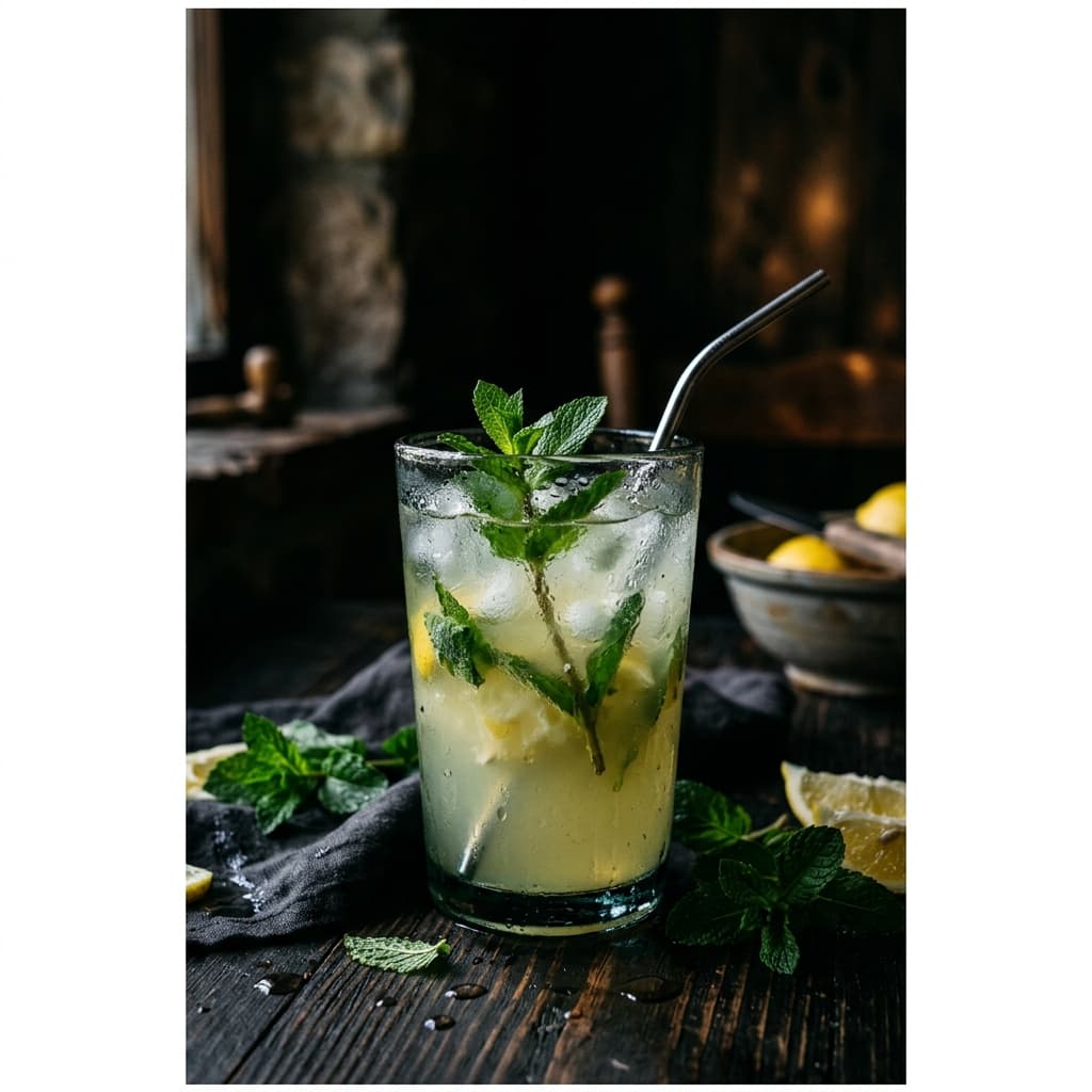 Fresh Lemonade — Freshly squeezed lemonade with mint and a pinch of salt.