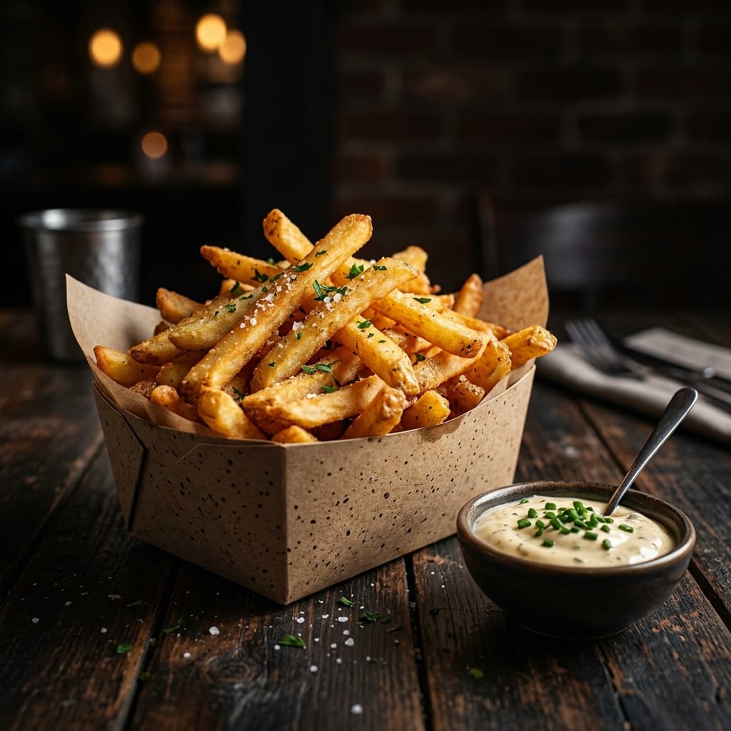 Crispy Fries (Regular) β Golden, seasoned crinkle-cut fries straight from the fryer.